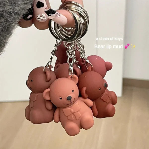 Teddy Bear Keychain Style Lip Gloss ā Cute & Portable, Multicolor Shades (pack Of 2 / Pack Of 3 / Pack Of 6)