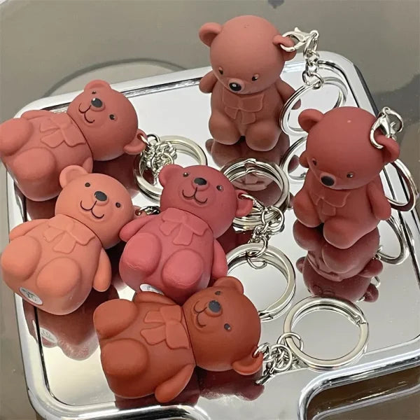 Teddy Bear Keychain Style Lip Gloss ā Cute & Portable, Multicolor Shades (pack Of 2 / Pack Of 3 / Pack Of 6)