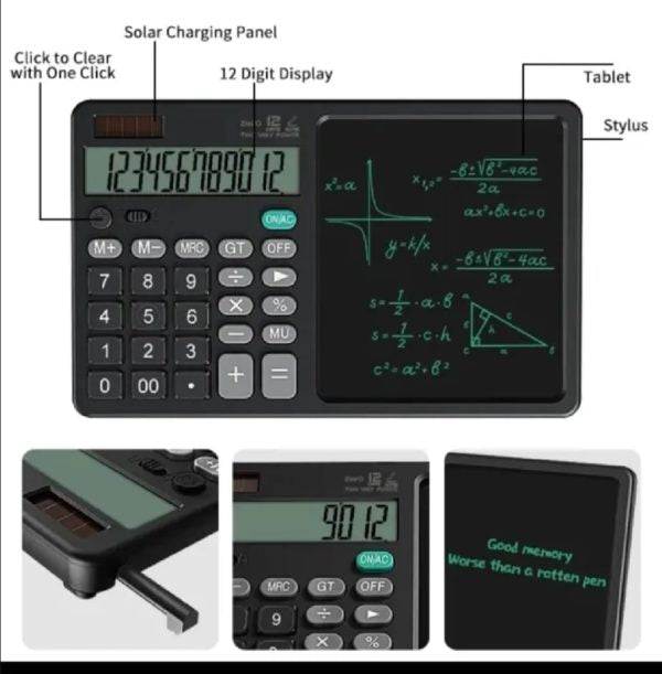 2-in-1 Calculator With Lcd Writing Tablet – Dual-function Office & School Gadget | Portable & Eco-friendly |random Color