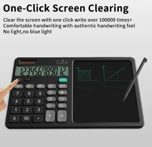 2-in-1 Calculator With Lcd Writing Tablet – Dual-function Office & School Gadget | Portable & Eco-friendly |random Color