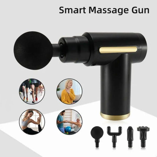 Blue Idea Massage Gun Deep Tissue, Handheld Muscle Massager With 4 Massage Heads, Super Quiet Massage Gun For Muscle Pain Relief Relax Recovery